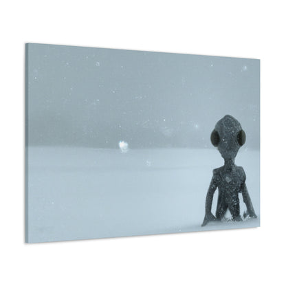 „Im Schneesturm gestrandet: Die Geschichte eines Aliens“ – The Alien Canva