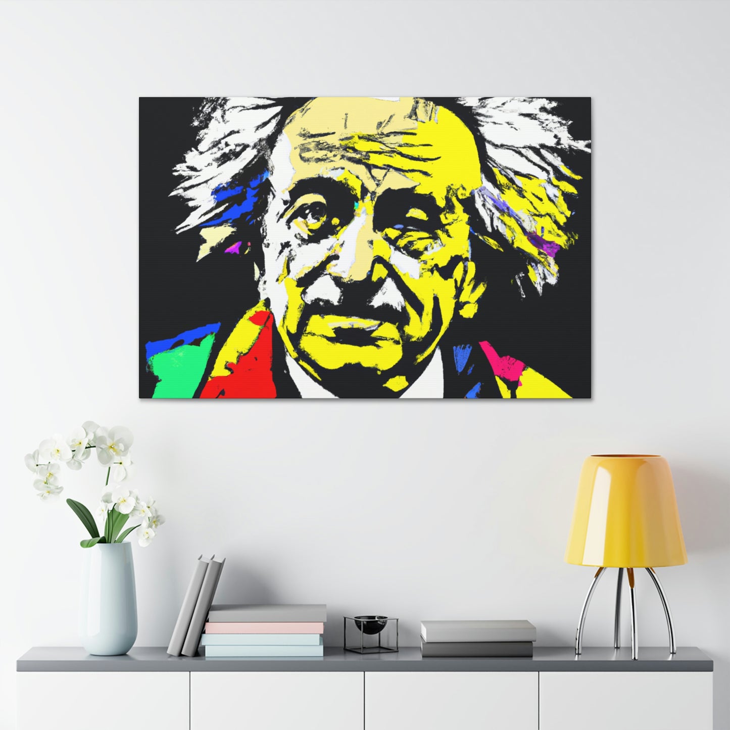 "Albert Einstein: A Pop Art Portrait" - The Alien Canva