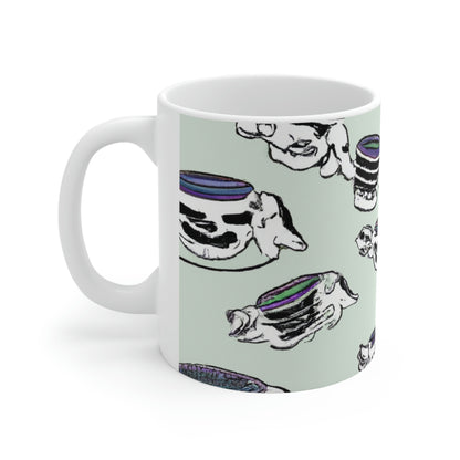 "A Purr-fectly Precious Tea Party Parade" - The Alien Taza de cerámica 11 oz