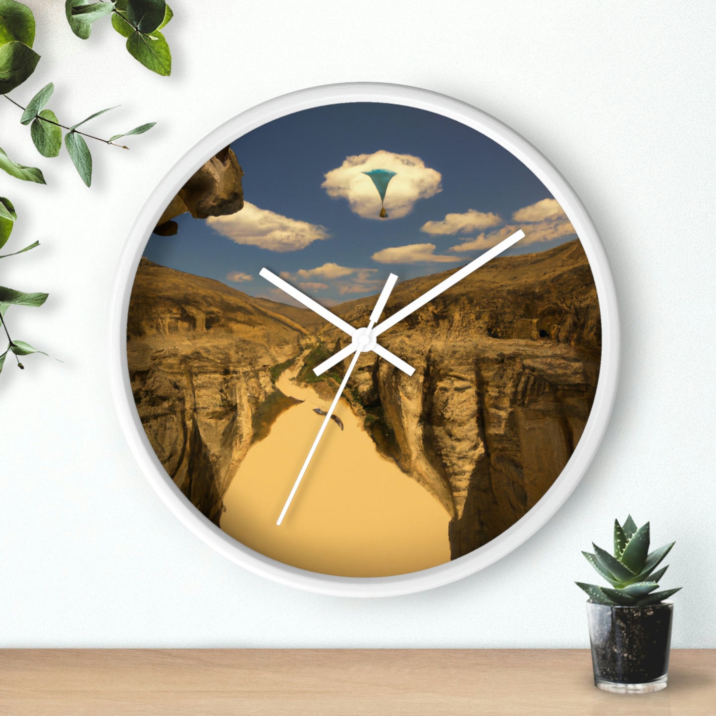 "Feline Flight Over the Grand Gulch" - The Alien Wall Clock