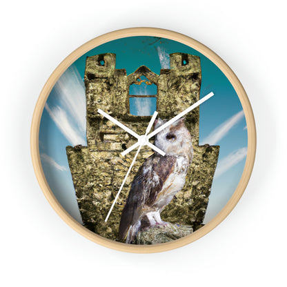 "A Sentinal Among Ruins: An Unstirred Owl's Perch" - The Alien Wall Clock