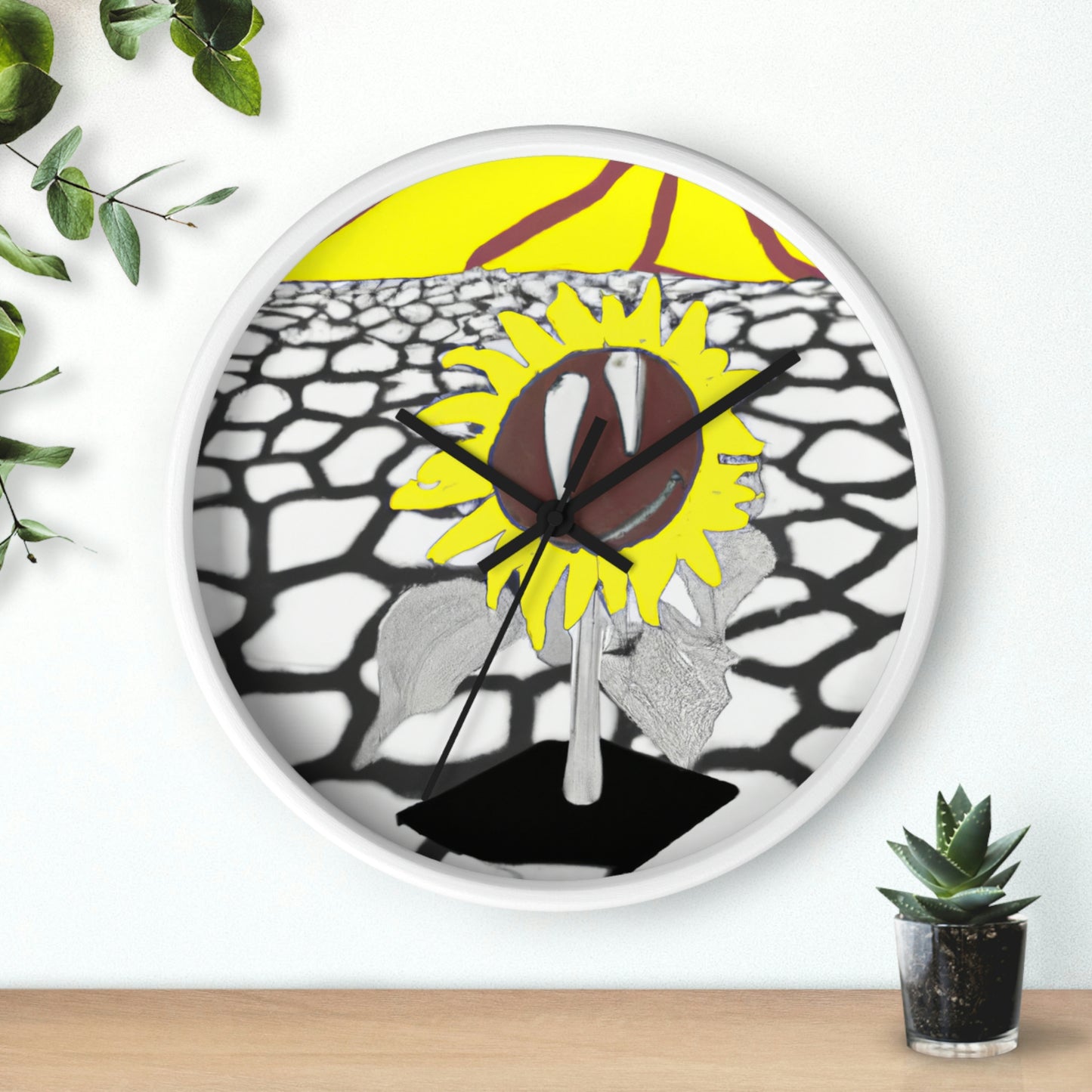 "A Sunflower Withering on a Parched Field" - The Alien Wall Clock