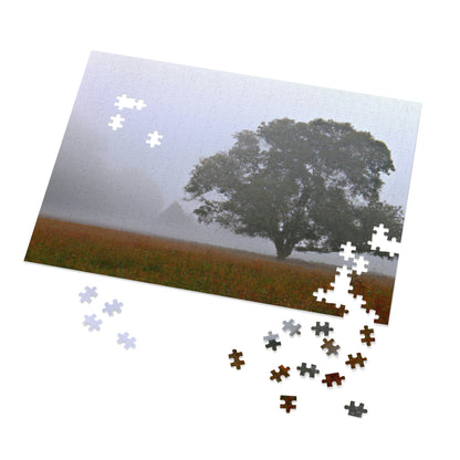 The Lonely Tree in the Foggy Meadow - The Alien Jigsaw Puzzle