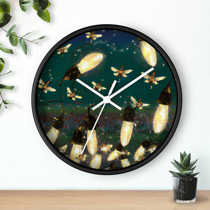 Twinkling Fireflies in the Evening Sky - The Alien Wall Clock