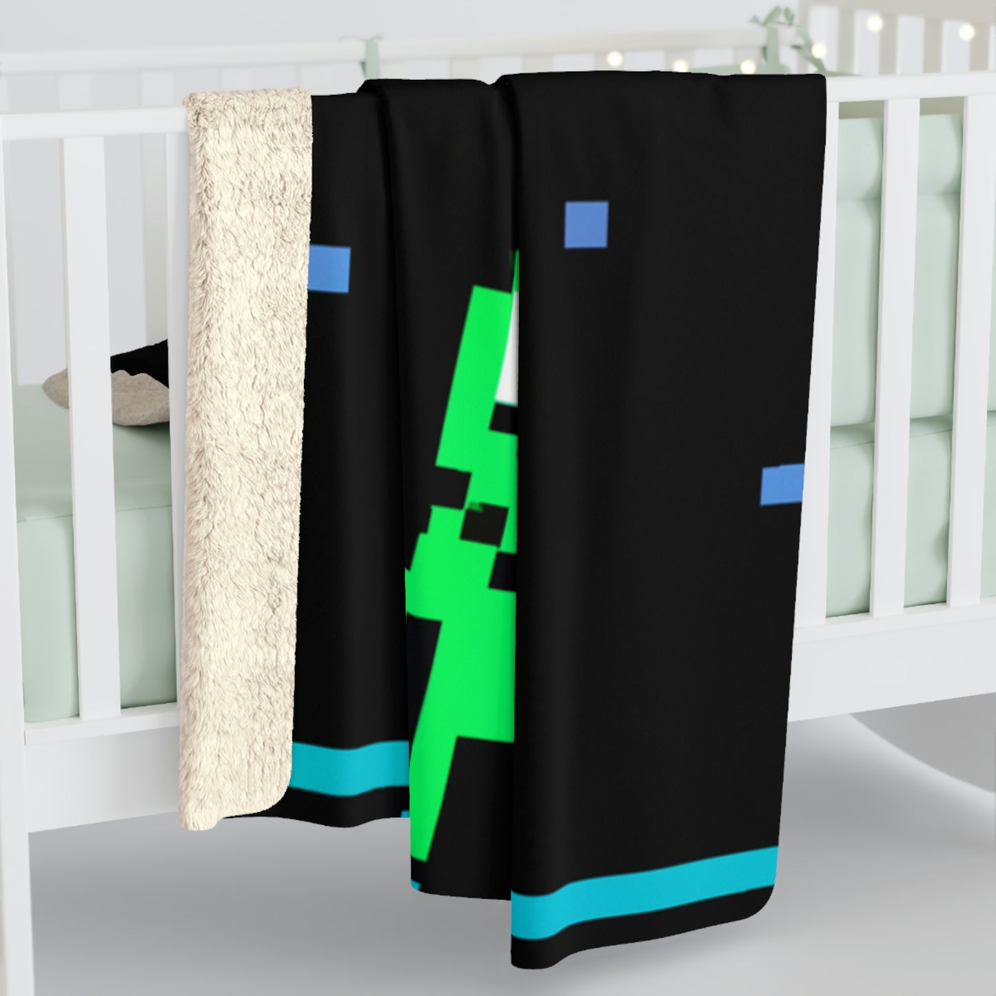 "Testigo solitario del cielo nocturno" - The Alien Sherpa Fleece Blanket Pixel Art