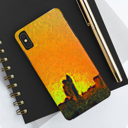 "Erleuchtet von der untergehenden Sonne: Enthüllung einer verborgenen Stadt" - The Alien Tough Phone Cases