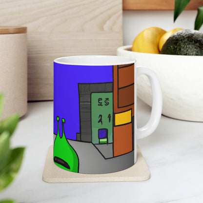 "Alien Misadventure in the City" - The Alien Ceramic Mug 11 oz