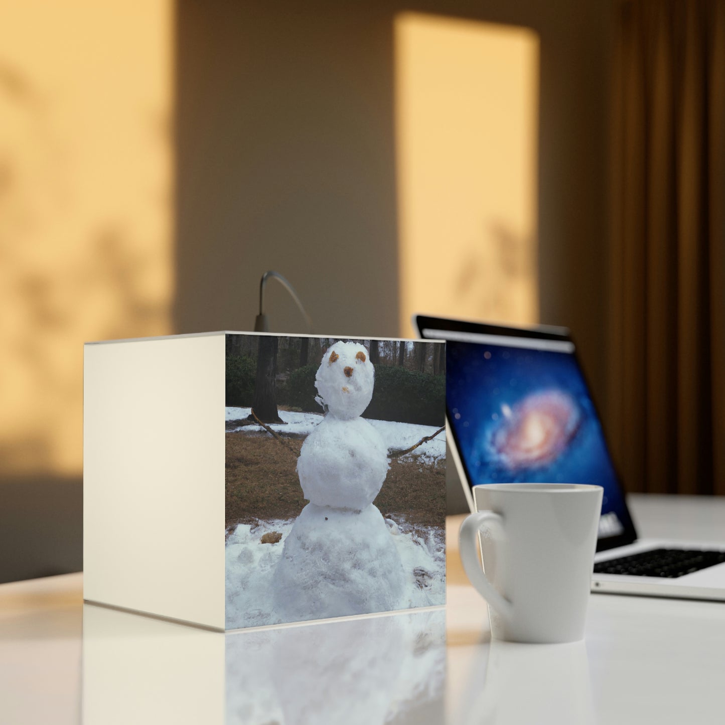 "The Frosty Snowcone Snowman" - The Alien Light Cube Lamp