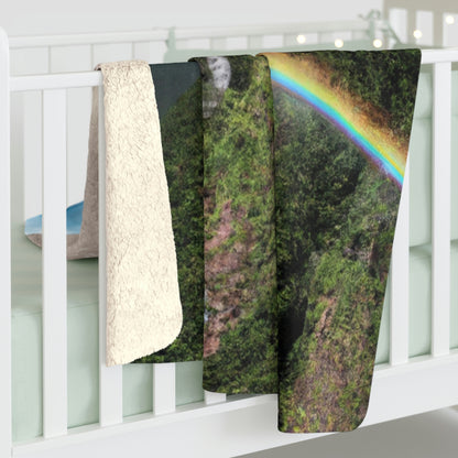 The Rainbow Gateway - The Alien Sherpa Fleece Blanket