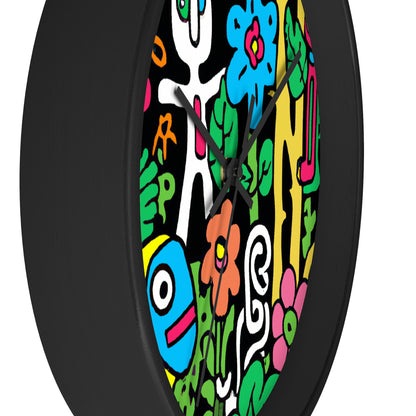 The Enchanted Garden of Wonders. - The Alien Wall Clock