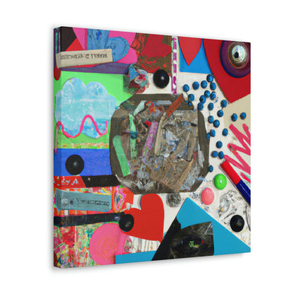 "Express Yourself: A Found Object Collage" - Canvas