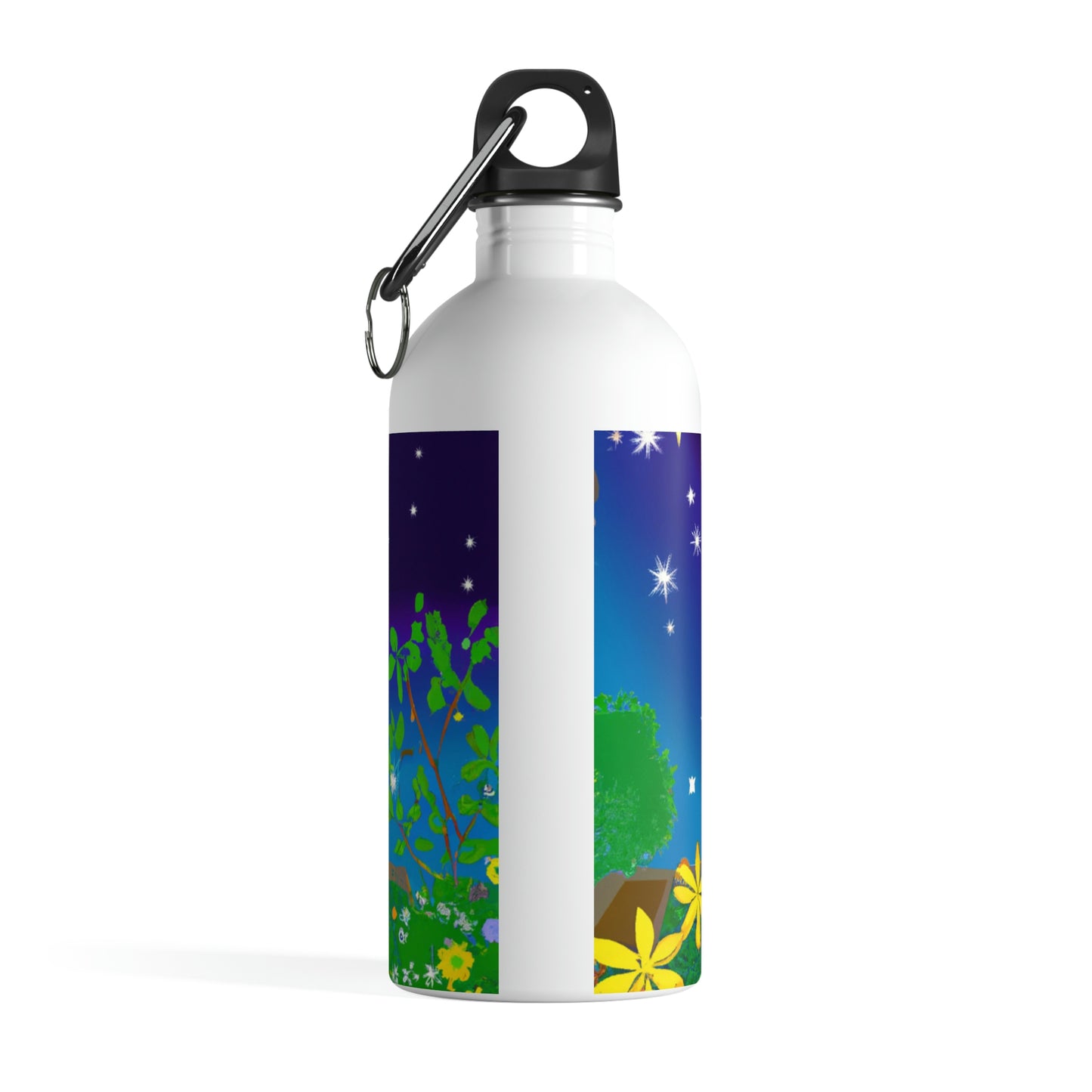 "A Celestial Garden of Color" - The Alien Stainless Steel Water Bottle