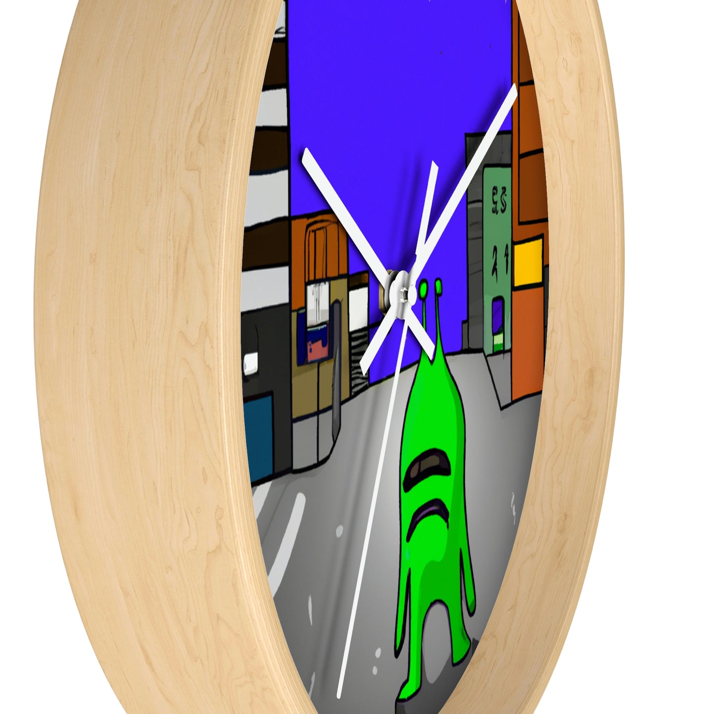 "Alien Misadventure in the City" - The Alien Wall Clock