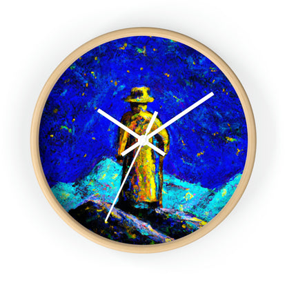 "Lone Mage on the Frozen Summit" - El reloj de pared alienígena