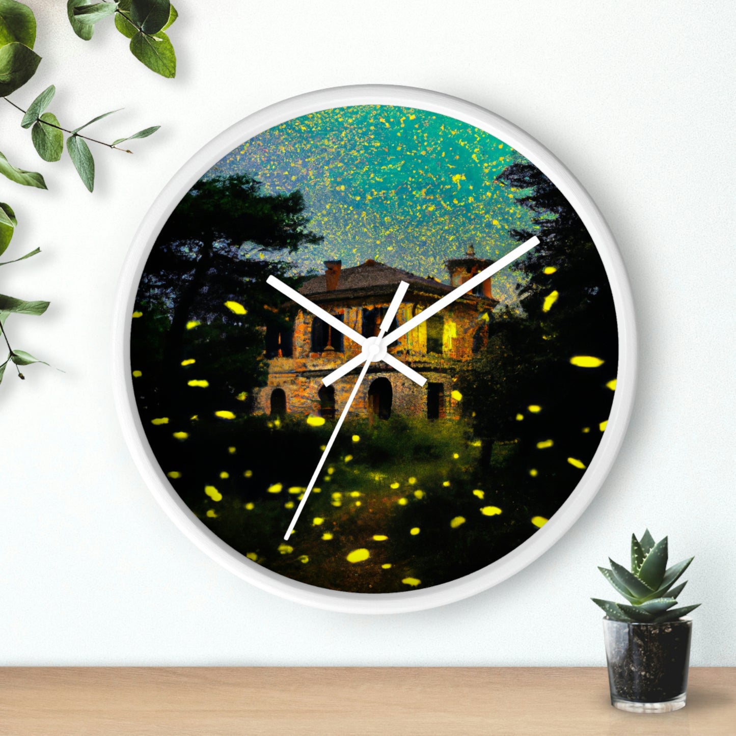 "A Shining Embrace of Fireflies" - The Alien Wall Clock