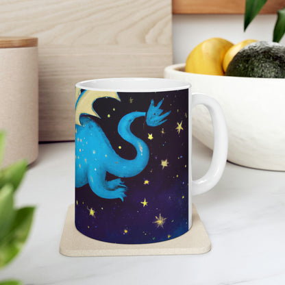 "Drifting Among the Stars: The Story of a Baby Dragon" - The Alien Ceramic Mug 11 oz