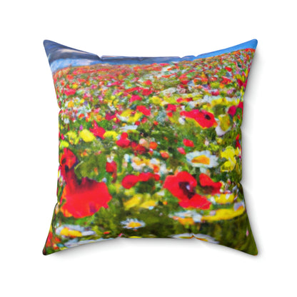 "Eine glückselige Tour der Blumenpracht" - das Alien Square Pillow