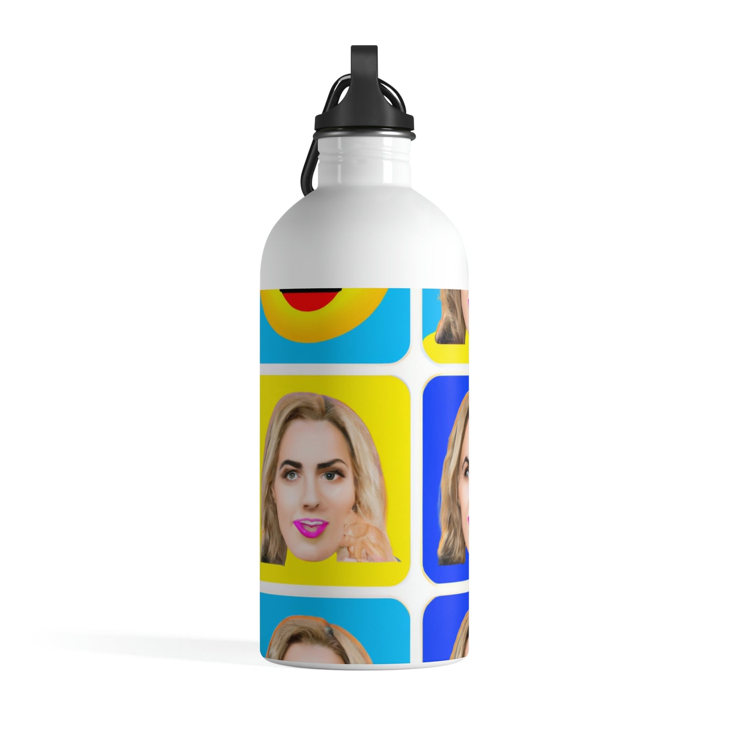 "Emoji-zing a Celebrity: A Pop Art Portrait" - The Alien Stainless Steel Water Bottle