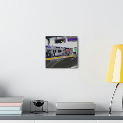 "Harboring the Hustle: Capturing the Vibrancy of the Train Station" - Canvas