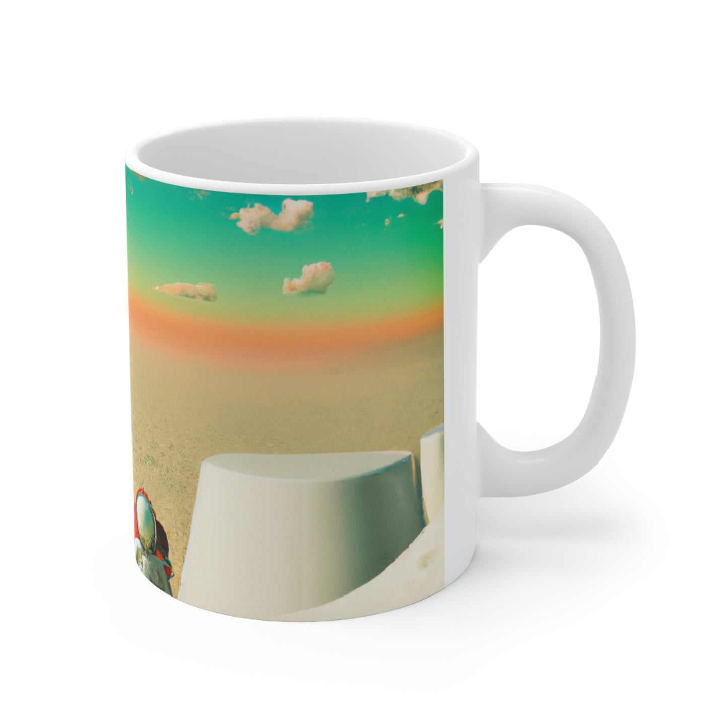 "A Strayed Astronaut: Alone on a Forlorn Planet" - Taza de cerámica The Alien 11 oz