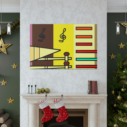 "Four Colors Tribute: Ancient Musical Artistry" - Canvas