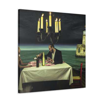 "A Beacon of Romance: An Intimate Candlelit Dinner in a Forgotten Lighthouse" - The Alien Canva