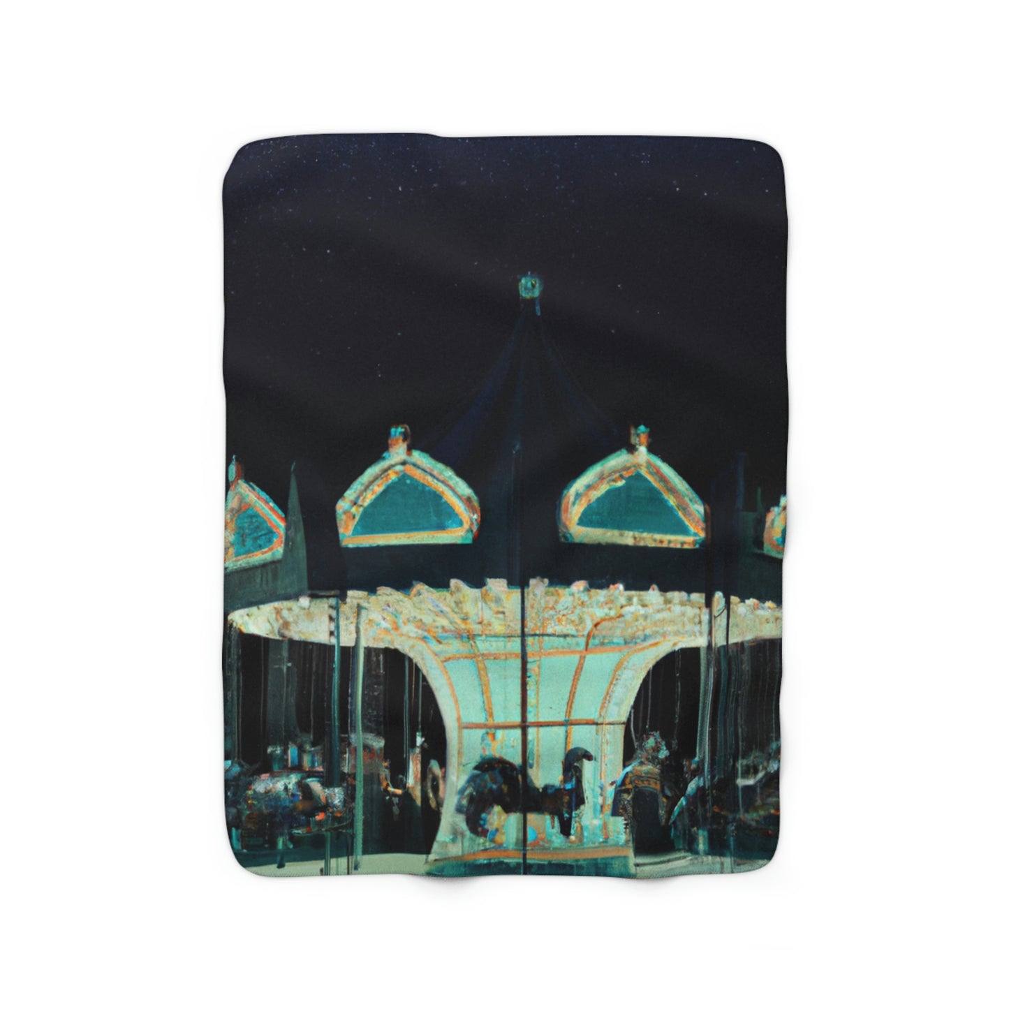 "A Lonesome Carousel Under Shining Stars" - The Alien Sherpa Fleece Blanket