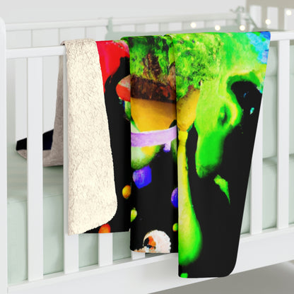 "Burger Rainbow" - The Alien Sherpa Fleece Blanket