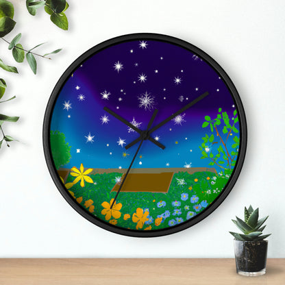 "Un jardín celestial de color" - El reloj de pared alienígena