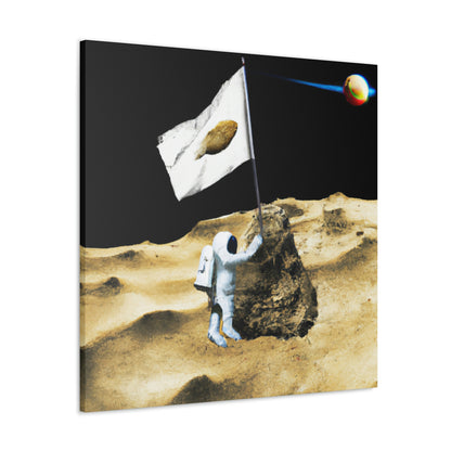 "Claiming Space: The Astronaut's Asteroid Flag Planting" - The Alien Canva