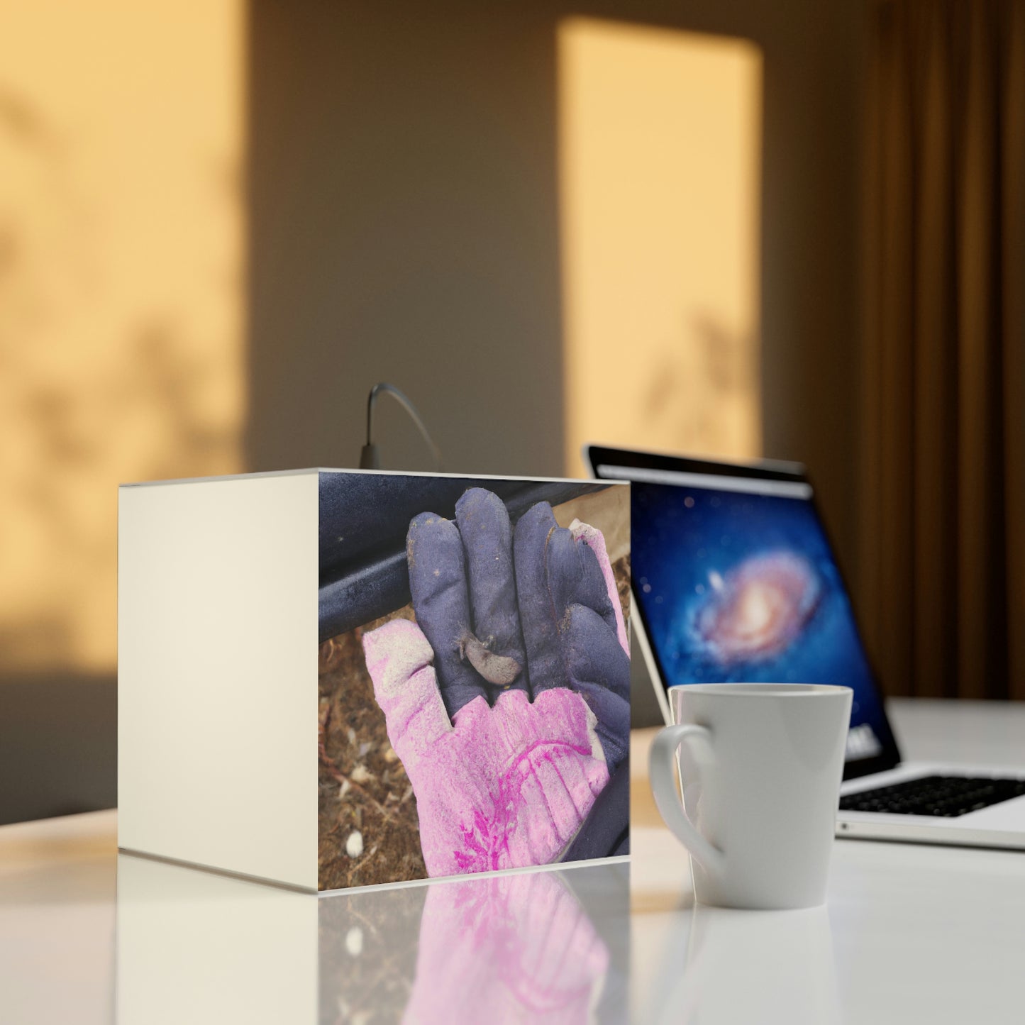 "A Tiny Home in an Old Glove" - The Alien Light Cube Lamp