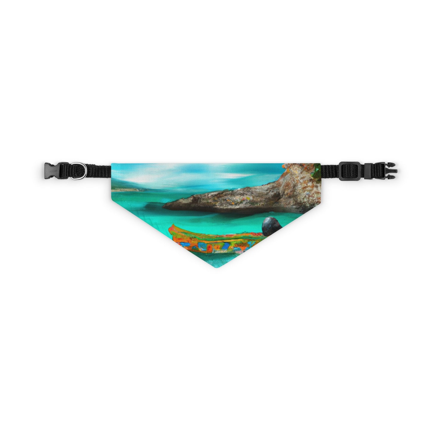 "Caribbean Fiesta on the Beach - A Digital Exploration of Mexican Culture" - The Alien Pet Bandana Collar