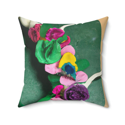 "Floral WhIRLwind" - The Alien Square Pillow