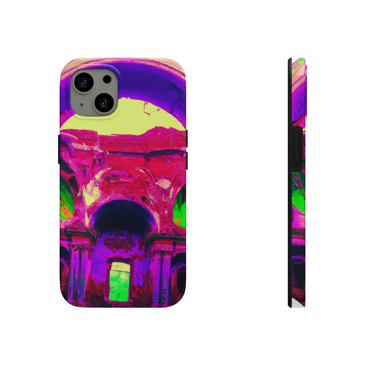 Mystical Madness: Crazy Colors in the Forgotten Cathedral - The Alien Tough Phone Cases