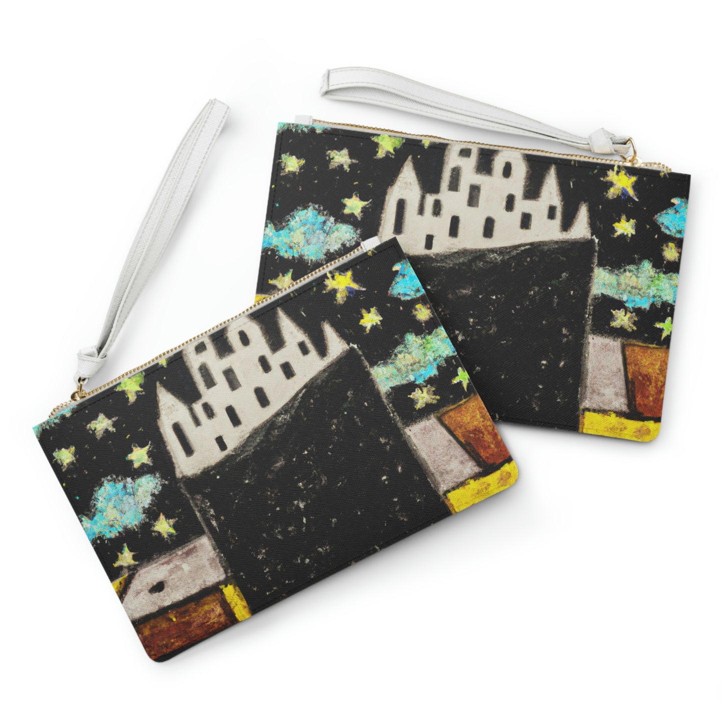 "Oasis cósmico: un viaje a una ciudad flotante en medio del mar de estrellas" - The Alien Clutch Bag