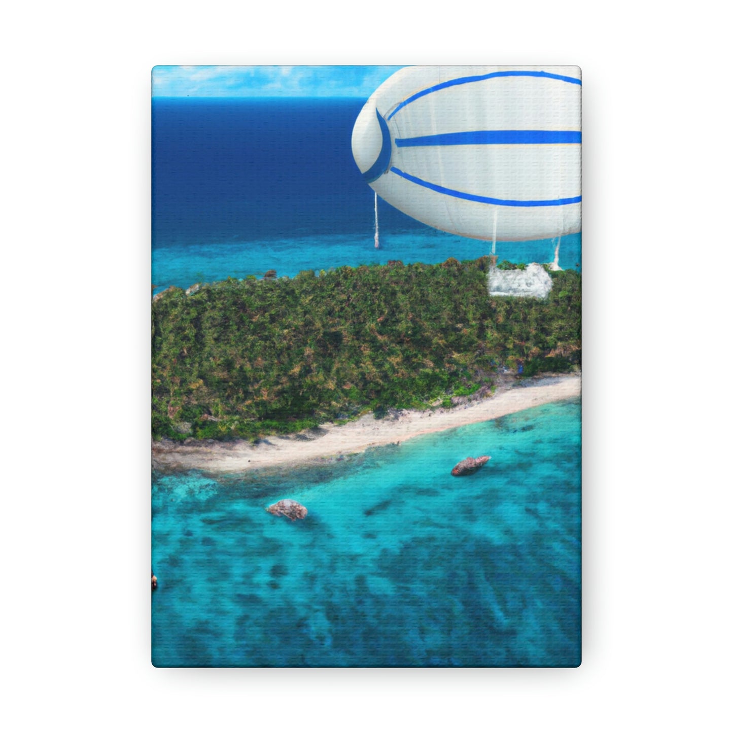 "Exploring Mystery Island by Airship" - The Alien Canva