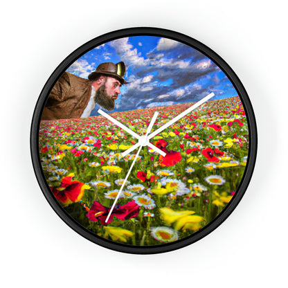 "Un maravilloso recorrido por el esplendor floral" - El reloj de pared alienígena