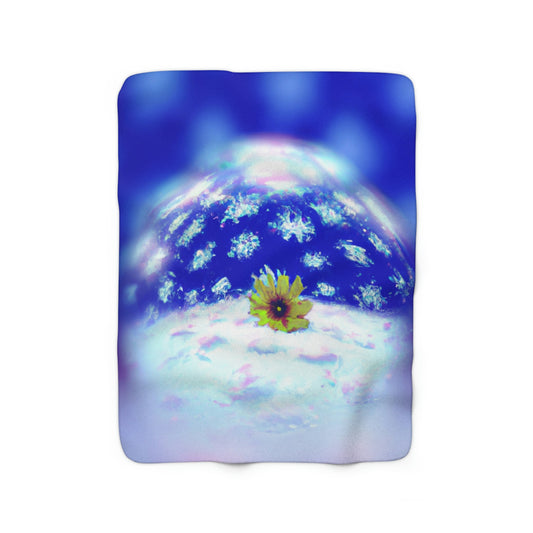 "A Petal in a Winter Wonderland" - The Alien Sherpa Fleece Blanket