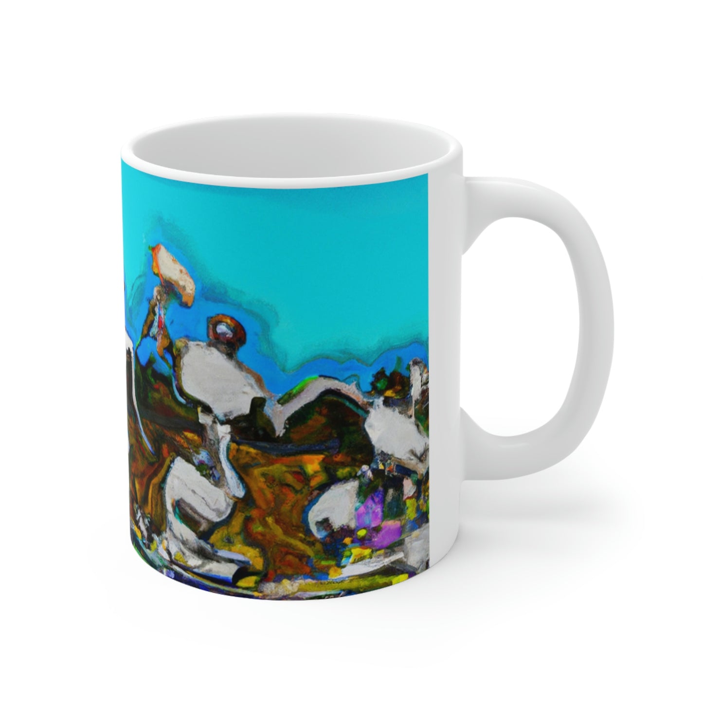 Robot Rolling Rhythms - The Alien Ceramic Mug 11 oz