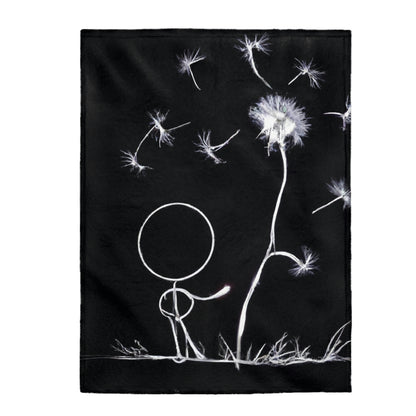 "A Dandelion Flicker in the Midnight Breeze" - The Alien Velveteen Plush Blanket