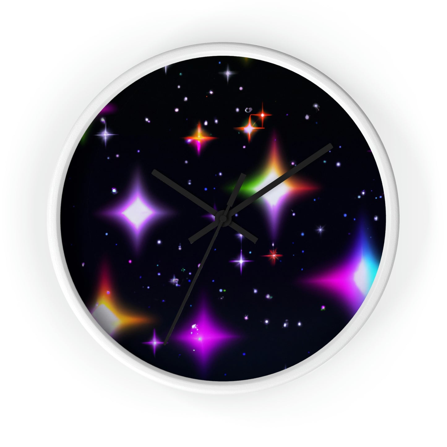 "Nighttime Galaxy of Colors" - The Alien Wall Clock