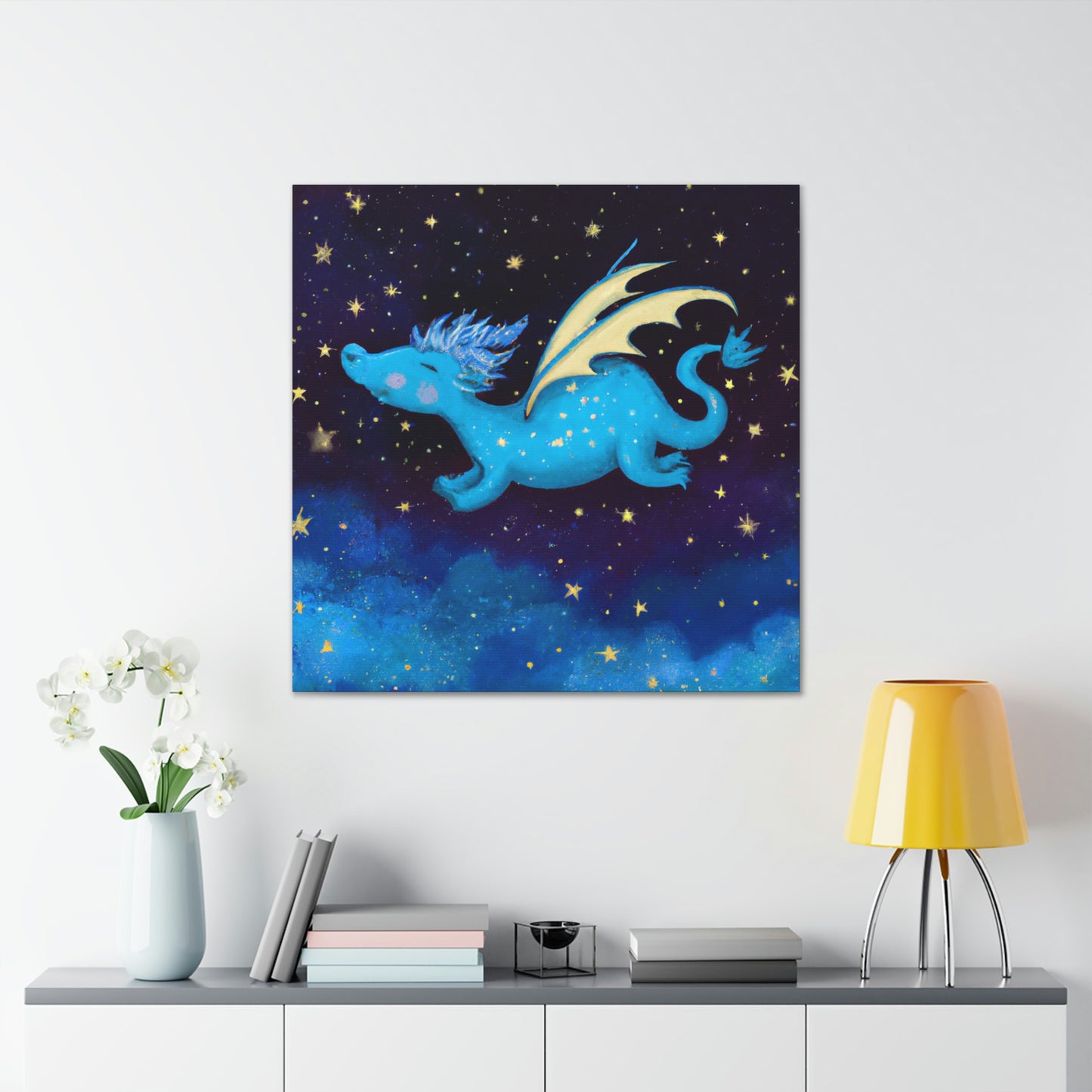 "Drifting Among the Stars: The Story of a Baby Dragon" - The Alien Canva