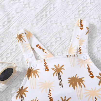 Kids Botanical Print Overalls