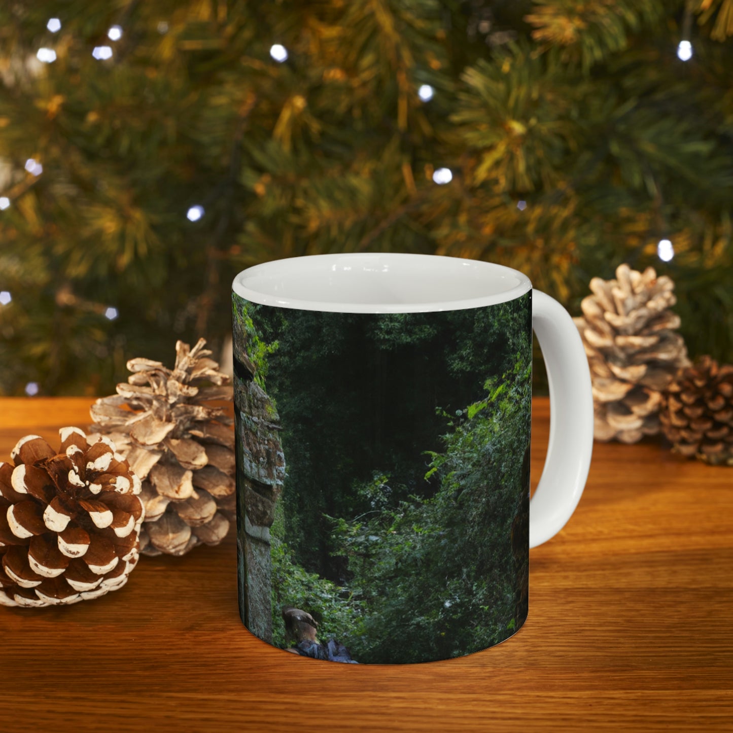 Exploring the Forgotten Temple in the Jungle - The Alien Ceramic Mug 11 oz