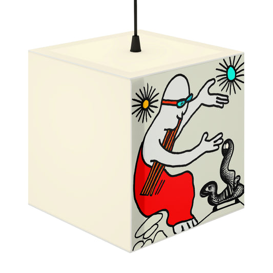 "Die sanfte Umarmung eines verlorenen Drachenlings durch einen blinden Mönch" - Die Alien Light Cube Lampe