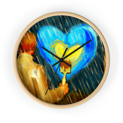 "Life-size Love in a Stormy Sky" - The Alien Wall Clock