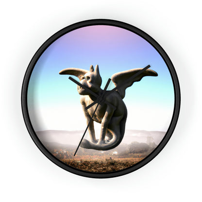 "Alone on the Hilltop: The Tale of a Solitary Gargoyle" - The Alien Wall Clock