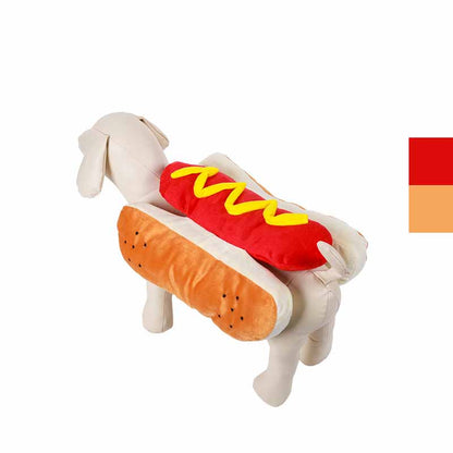 Lustige Halloween-Kostüme für Hunde, Welpen, Haustierkleidung, Hotdog-Design, Hundekleidung, Haustierbekleidung, zum Verkleiden, für Katzen, Partykostüm, Anzug