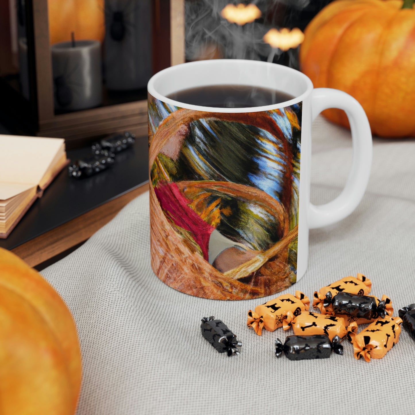 "Autumn Picnic in the Forest" - The Alien Ceramic Mug 11 oz