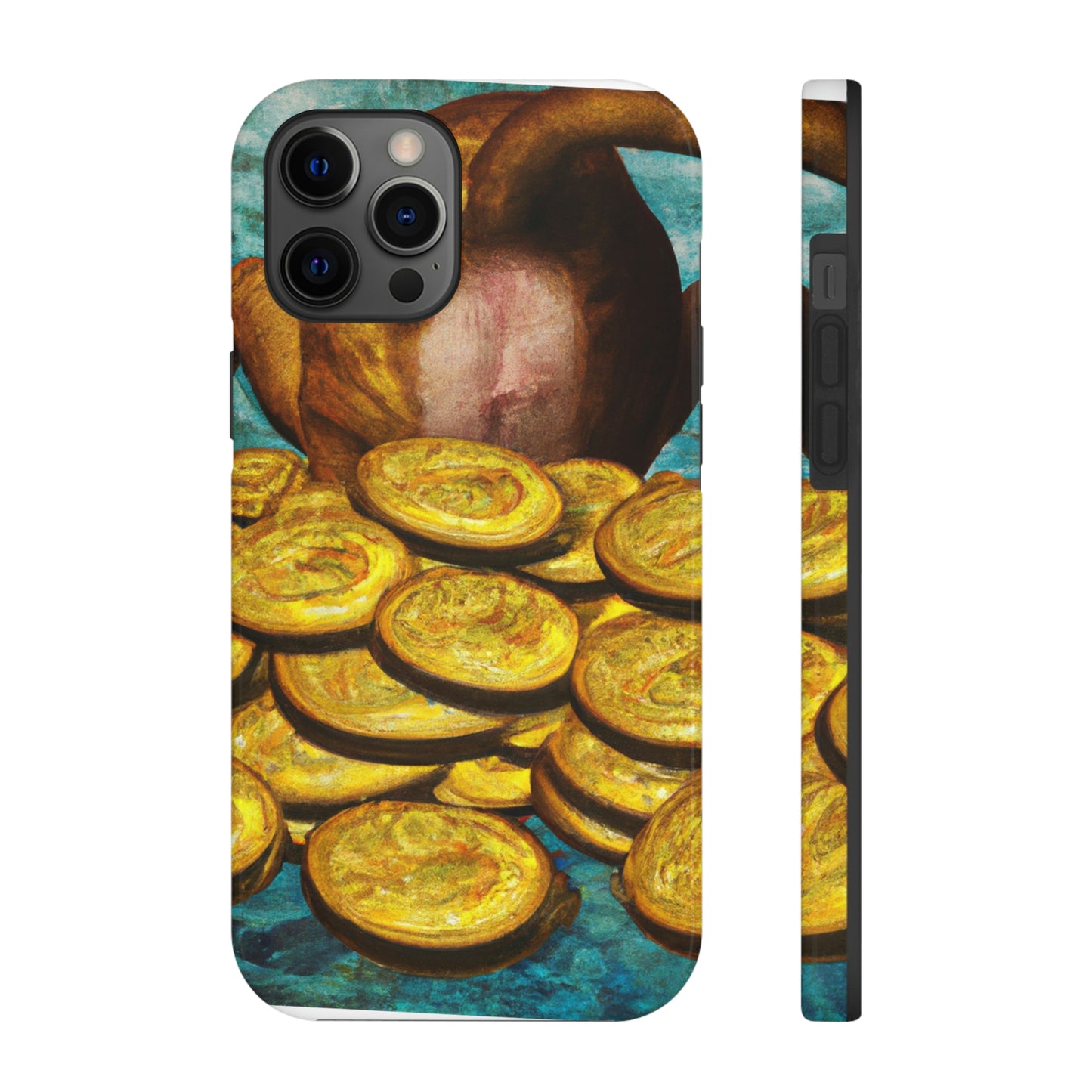 "Feline Fortune in a Foliage of Finances" - Die Alien Tough Phone Cases